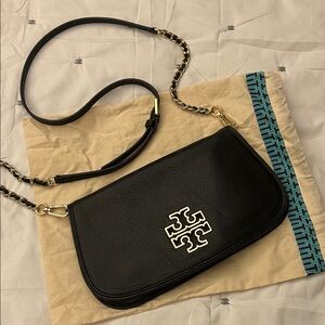 Tory Burch black and gold handbag